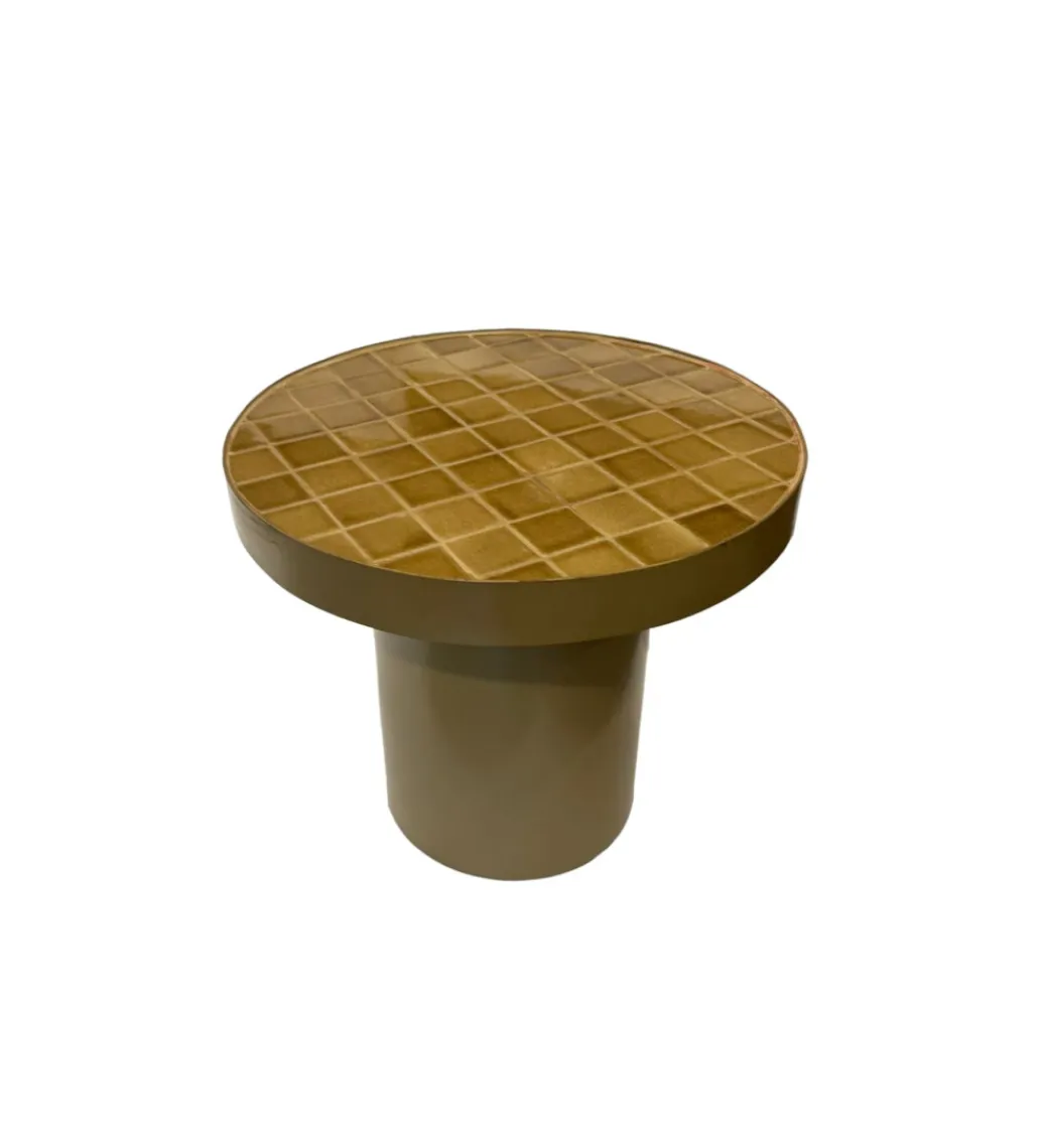 LF-Design Stolik kawowy boczny BRIX TYLO 46 cm brązowy ceramika