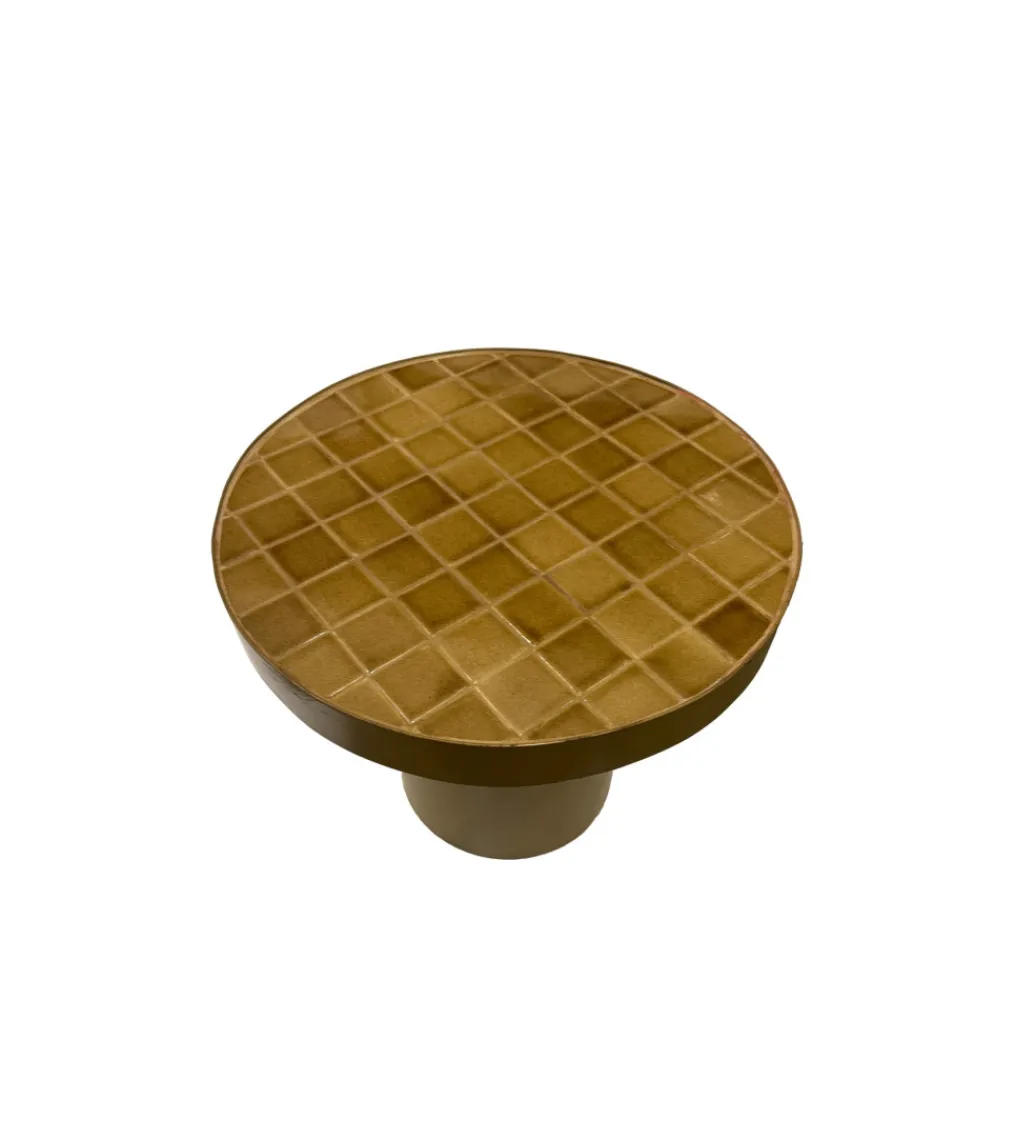 LF-Design Stolik kawowy boczny BRIX TYLO 46 cm brązowy ceramika