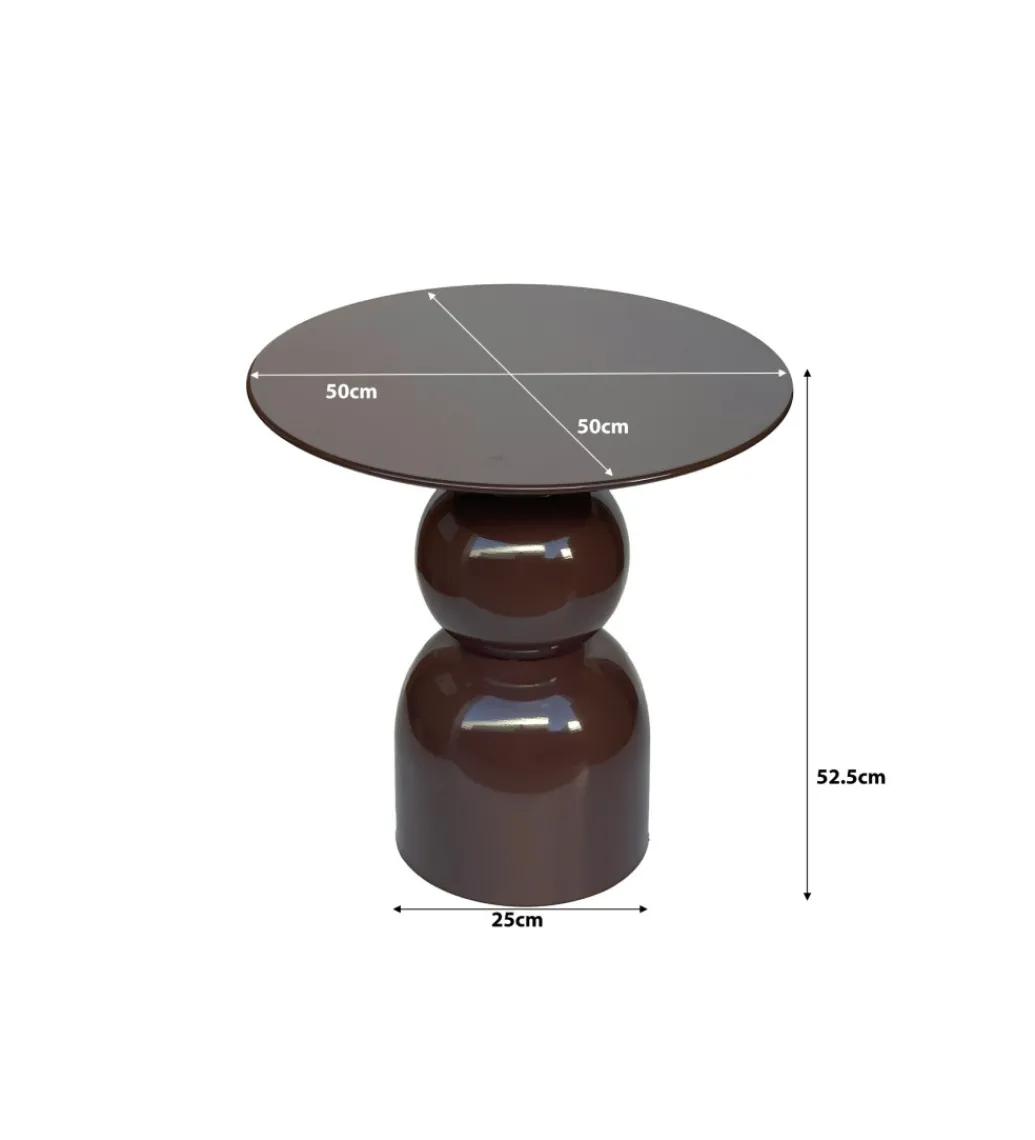 LF-Design Stolik kawowy boczny BRIX WES 52 cm brązowy