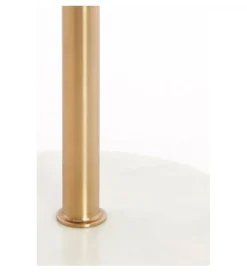 L&L Stolik kawowy boczny CIVITA 49 cm biały złoty
