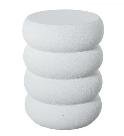 Exclusivas Stolik kawowy boczny FIBEREN 46 cm biały