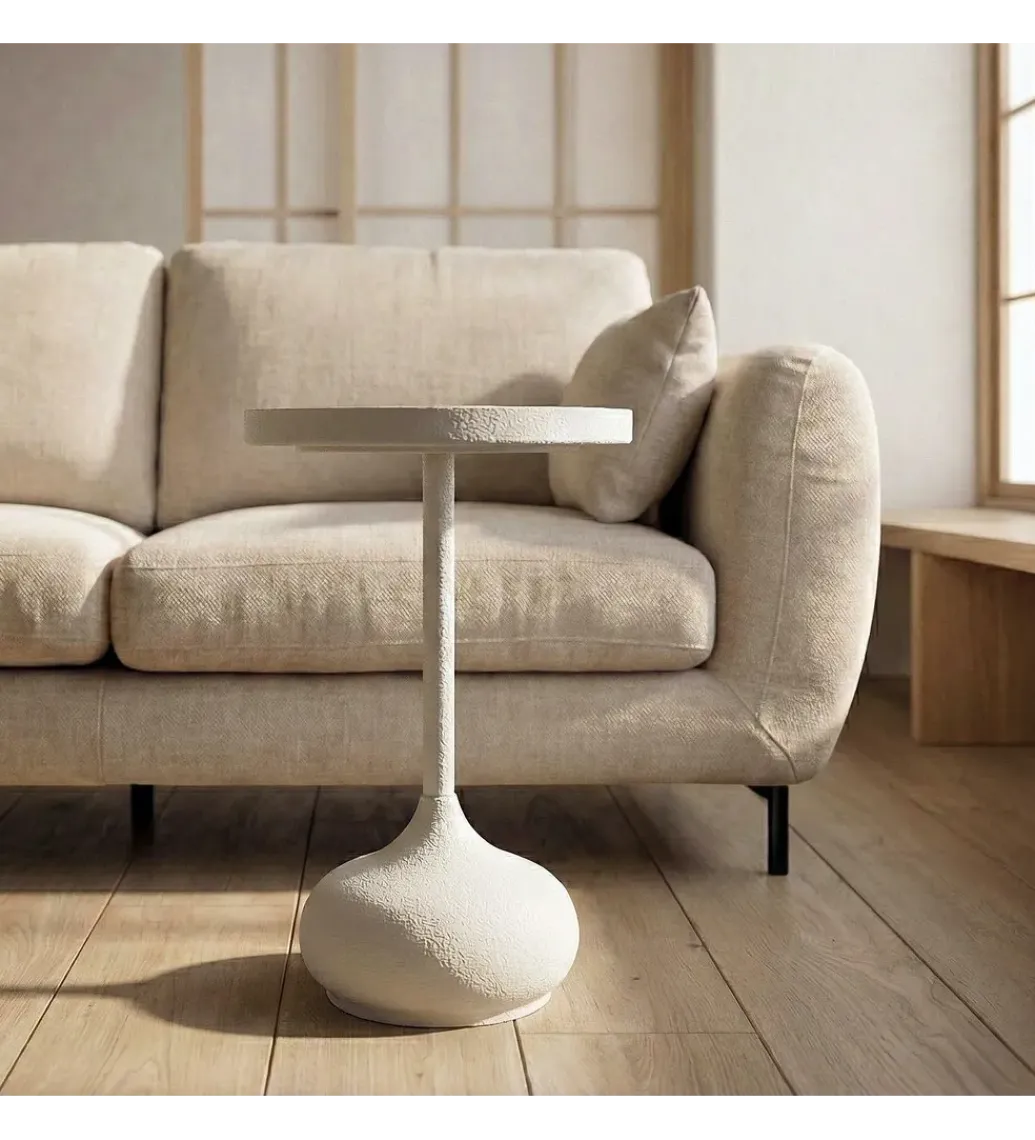 Zona-Design Stolik kawowy boczny GARAS 57 cm biały