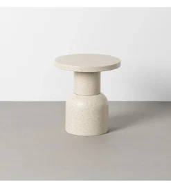 Zona-Design Stolik kawowy boczny KIRENKO 40 cm efekt terrazzo