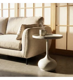Zona-Design Stolik kawowy boczny KUMASENO 48 cm biały