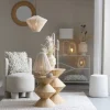 L&L Stolik kawowy boczny LARUS 60 cm drewno mango naturalny