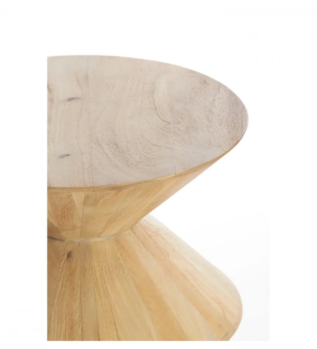 L&L Stolik kawowy boczny LARUS 60 cm drewno mango naturalny