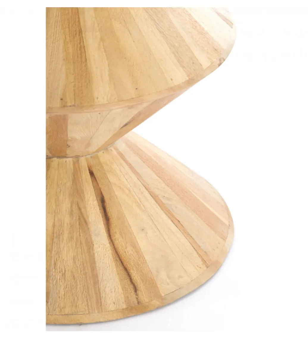 L&L Stolik kawowy boczny LARUS 60 cm drewno mango naturalny