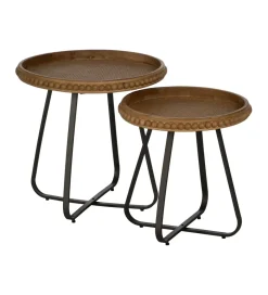 Zona-Design Stolik kawowy boczny LETTYN 52 cm drewno jodły