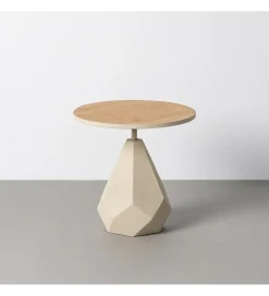 Zona-Design Stolik kawowy boczny MARENA 50 cm kremowy