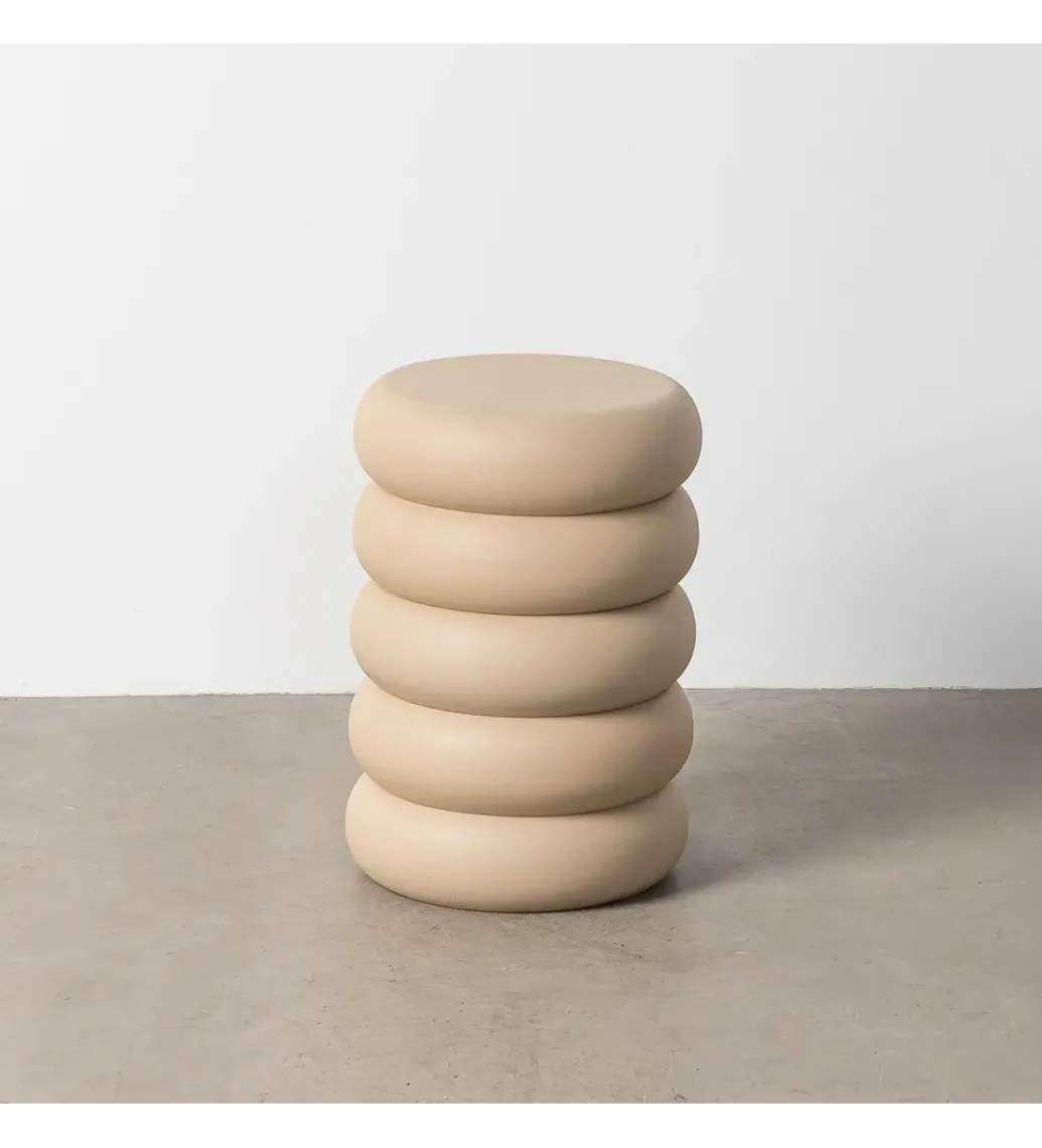 Zona-Design Stolik kawowy boczny MESTAKO 51 cm beżowy