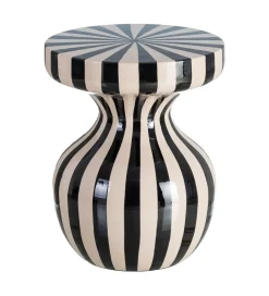 Zona-Design Stolik kawowy boczny METERAN 47 cm biało czarny