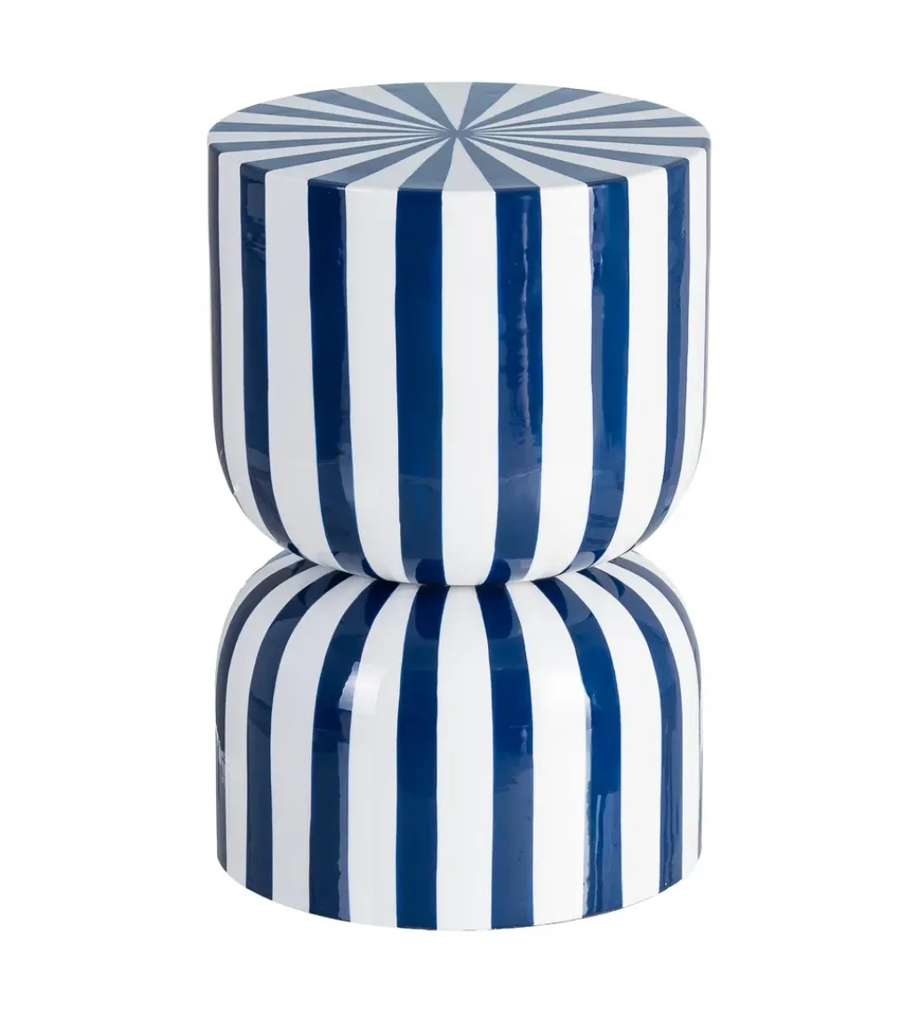 Zona-Design Stolik kawowy boczny METERAN 47 cm niebiesko biały