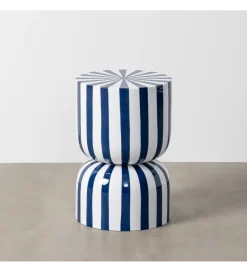 Zona-Design Stolik kawowy boczny METERAN 47 cm niebiesko biały