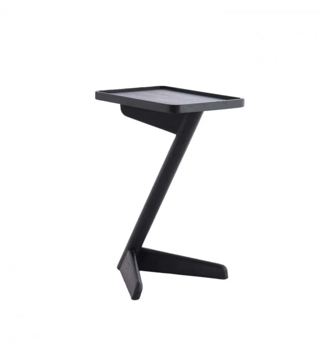 L&L Stolik kawowy boczny QIANO 63 cm drewno mango czarny mat
