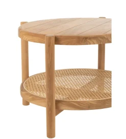 J-Line Stolik kawowy boczny ROSMYN 68 cm drewno teak