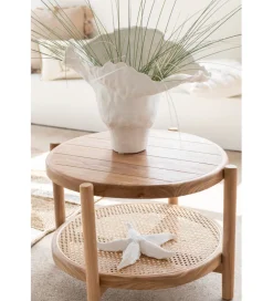 J-Line Stolik kawowy boczny ROSMYN 68 cm drewno teak