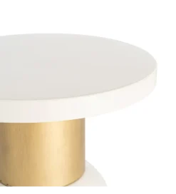 Zona-Design Stolik kawowy boczny SLAVICM 40 cm biały