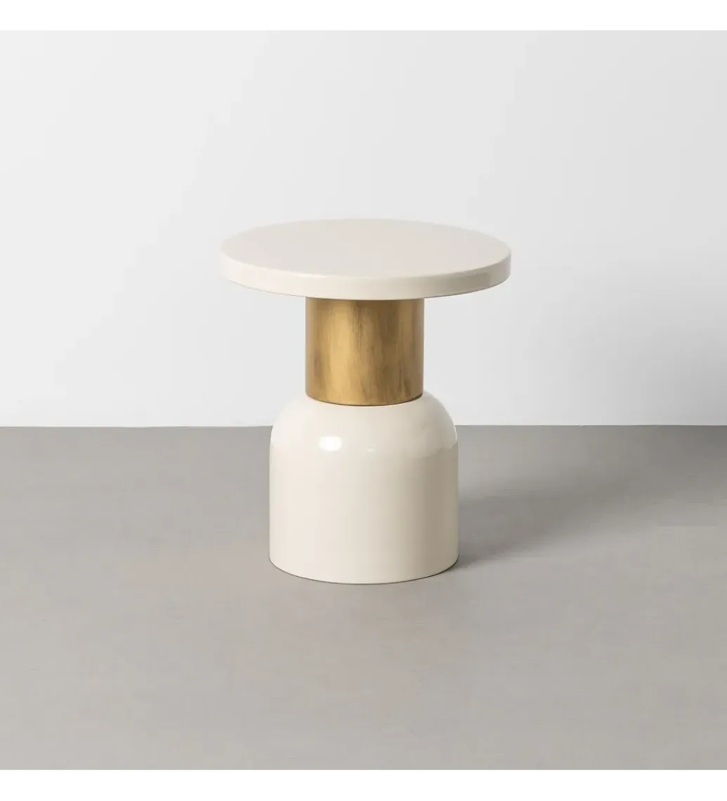 Zona-Design Stolik kawowy boczny SLAVICM 40 cm biały