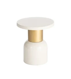 Zona-Design Stolik kawowy boczny SLAVICM 40 cm biały