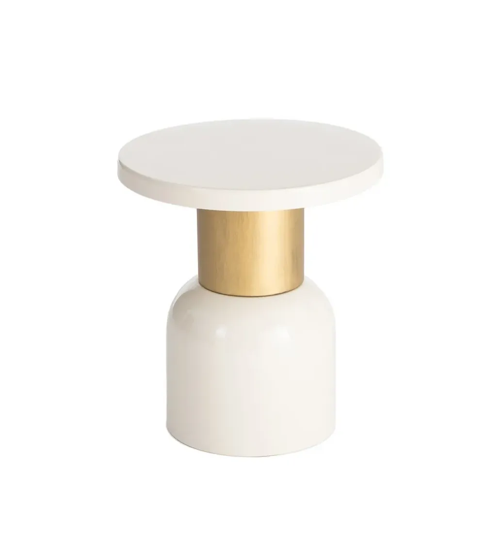 Zona-Design Stolik kawowy boczny SLAVICM 40 cm biały