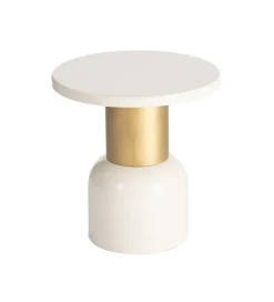 Zona-Design Stolik kawowy boczny SLAVICM 51 cm biały