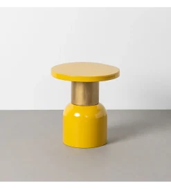 Zona-Design Stolik kawowy boczny SLAVICM 40 cm musztardowy