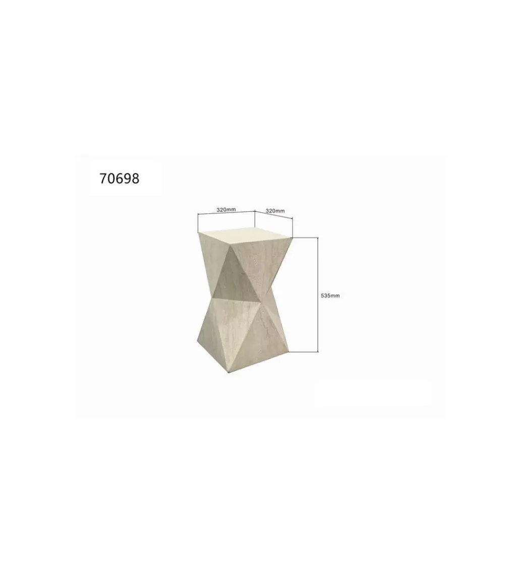 KARE Stolik kawowy boczny TRAVERTINO 54 cm