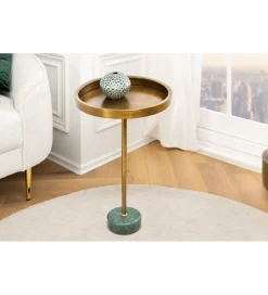 Invicta Interior Stolik kawowy boczny TRAYFUL 60 cm złoty