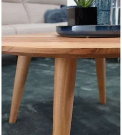 WOHNLING, GERMANY Stolik kawowy BOHA 75 cm drewno akacja