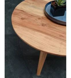 WOHNLING, GERMANY Stolik kawowy BOHA 75 cm drewno akacja