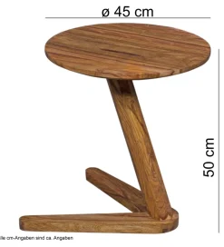 WOHNLING, GERMANY Stolik kawowy BOHA 45 cm drewno sheesham
