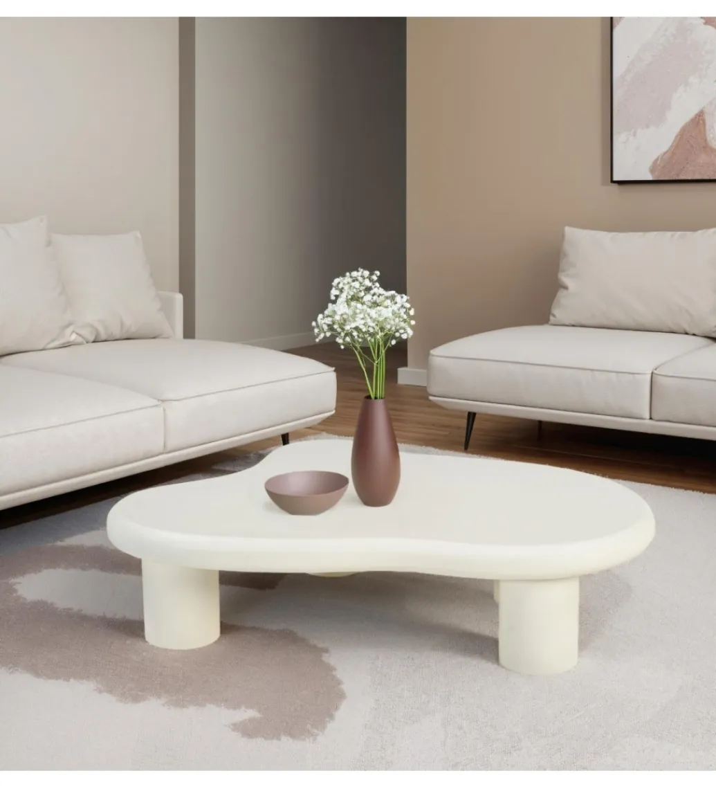 LF-Design Stolik kawowy Brix Feline Sandy 120 cm Kość Słoniowa