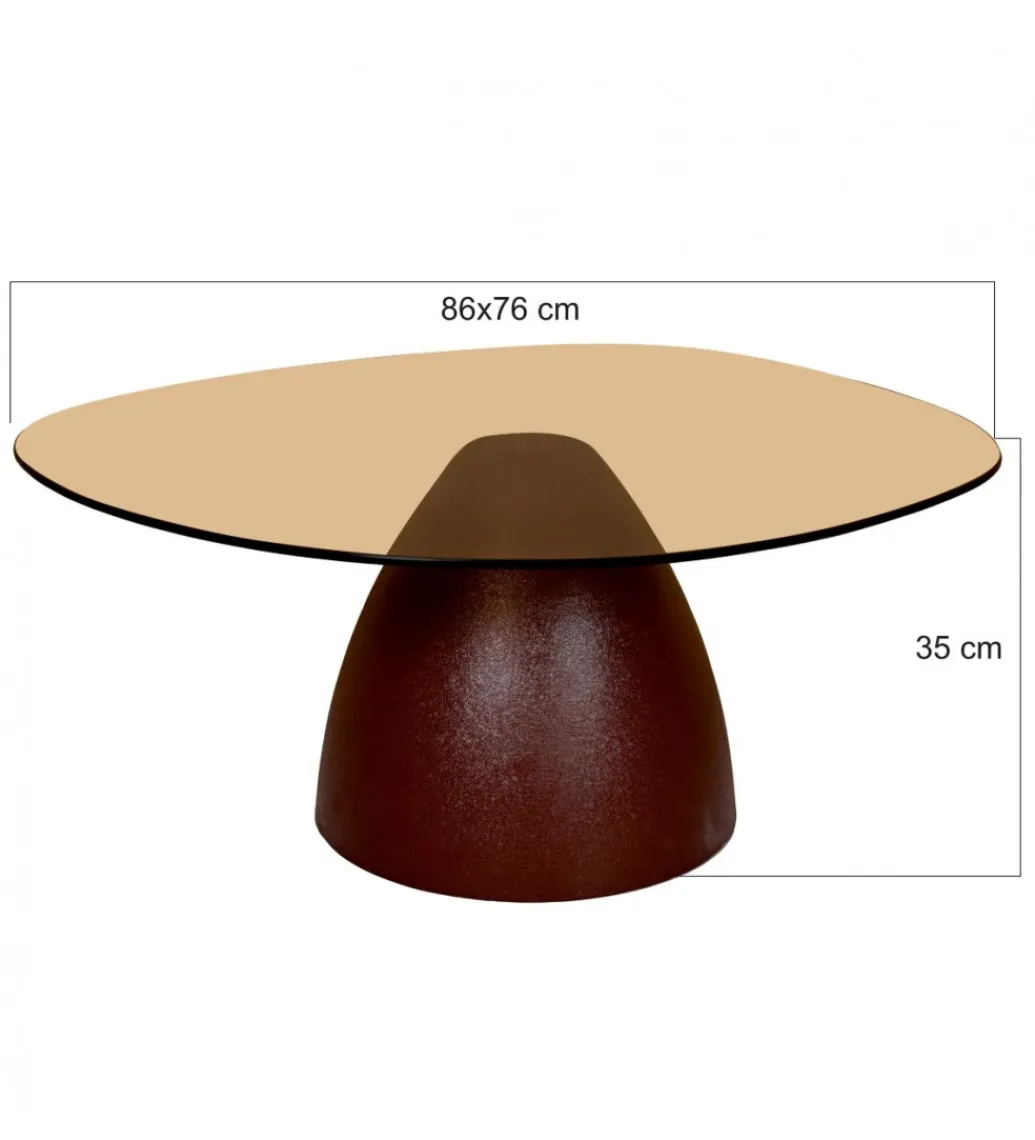 LF-Design Stolik kawowy Brix Mylon 86 cm Burgundowy