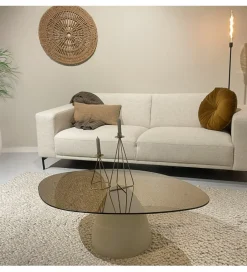 LF-Design Stolik kawowy Brix Mylon 110 cm Kość Słoniowa
