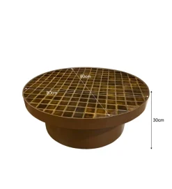 LF-Design Stolik kawowy BRIX TYLO 80 cm brązowy ceramika