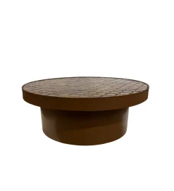 LF-Design Stolik kawowy BRIX TYLO 80 cm brązowy ceramika
