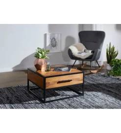 WOHNLING, GERMANY Stolik kawowy CARBERA 65 cm drewno sheesham