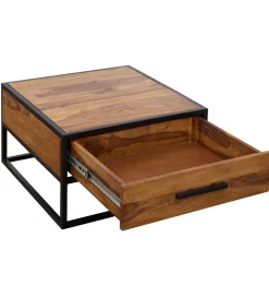 WOHNLING, GERMANY Stolik kawowy CARBERA 65 cm drewno sheesham
