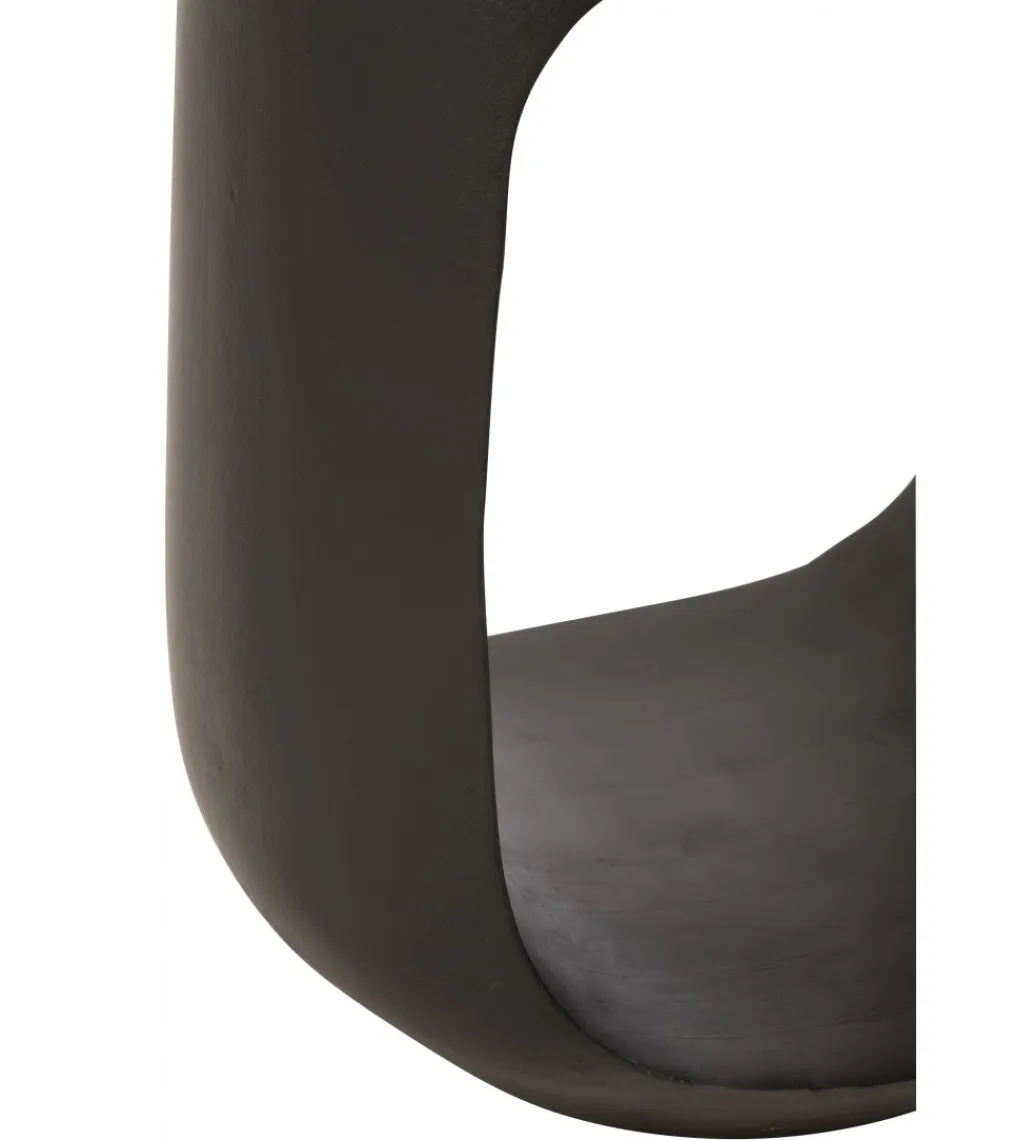 J-Line Stolik kawowy CAVE 35 cm drewno mango czarny