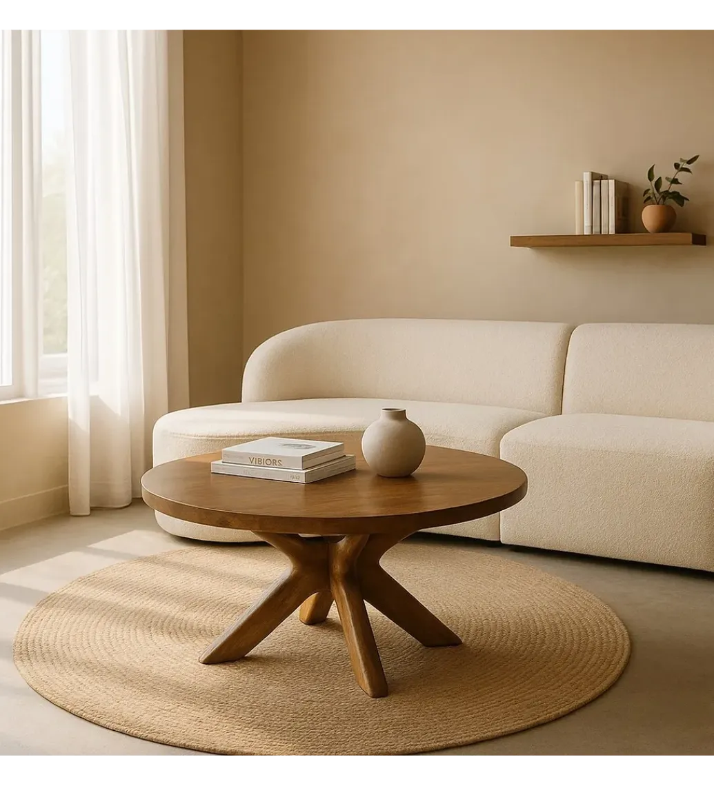Zona-Design Stolik kawowy CENTRONA 100 cm drewno mango