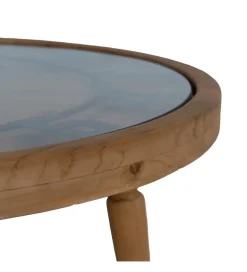 Zona-Design Stolik kawowy CLOCKY 80 cm drewno jodła