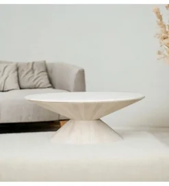 RW Stolik kawowy CONICA 122 cm drewno mango