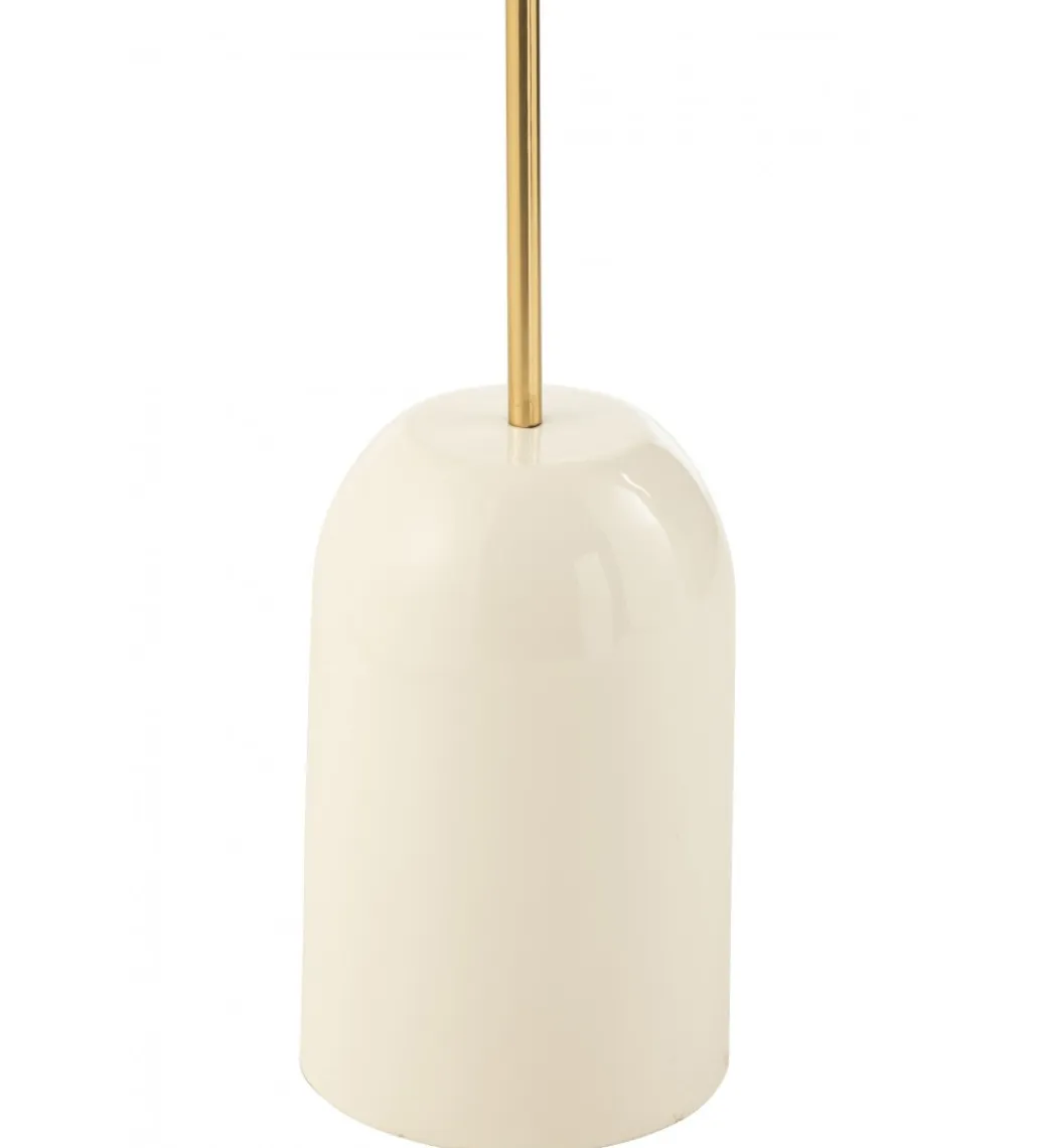 J-Line Stolik kawowy DISK 30 cm biało złoty