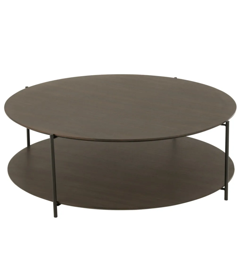 J-Line Stolik kawowy DOMERESU 93 cm ciemno brązowy