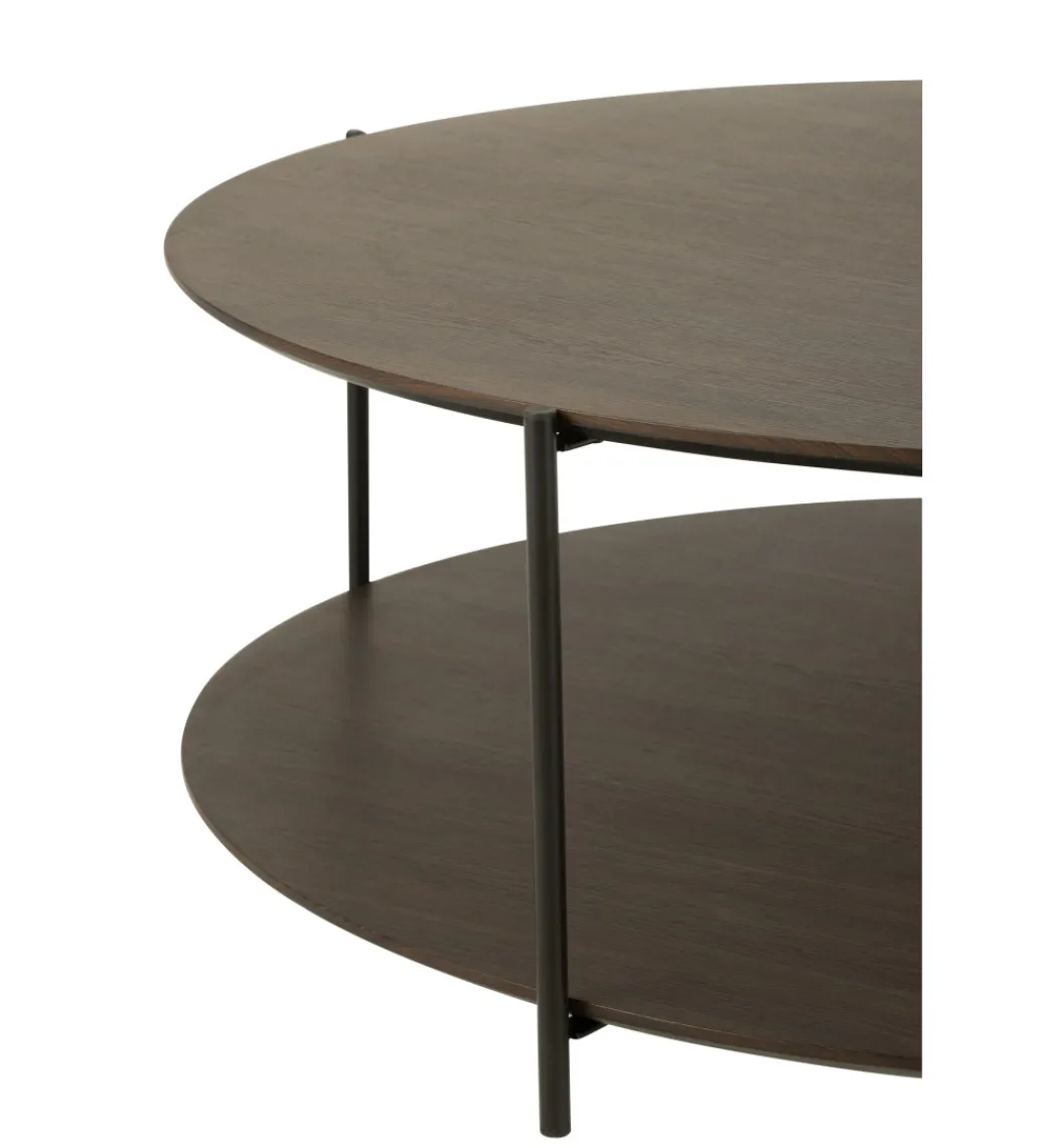 J-Line Stolik kawowy DOMERESU 93 cm ciemno brązowy