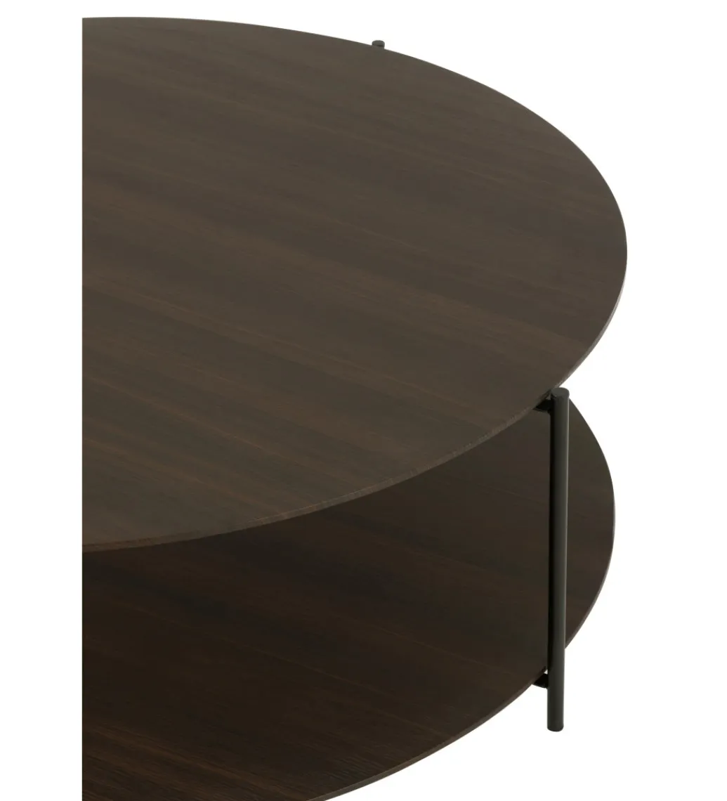 J-Line Stolik kawowy DOMERESU 113 cm ciemno brązowy