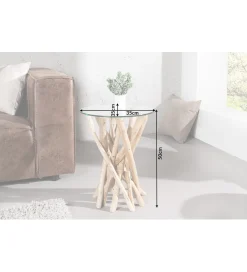 Invicta Interior Stolik kawowy  Driftwood 35 cm naturalny