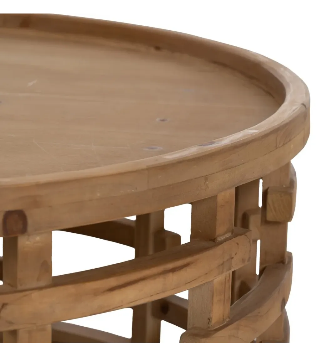 Zona-Design Stolik kawowy EMANEL 80 cm drewno jodła