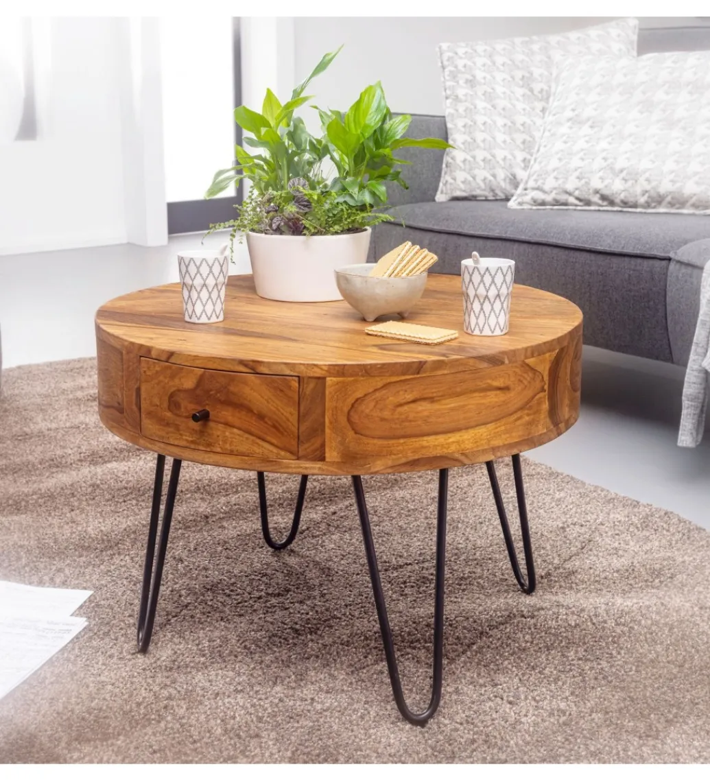 WOHNLING, GERMANY Stolik kawowy ESPERIA 60 cm drewno sheesham