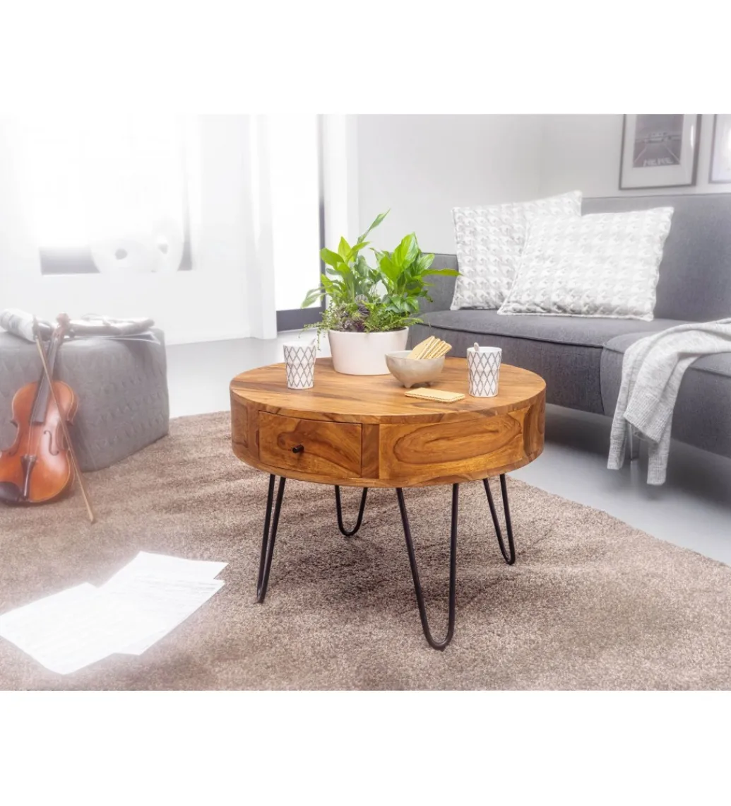 WOHNLING, GERMANY Stolik kawowy ESPERIA 60 cm drewno sheesham